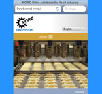 Microsite food.nord.com is optimized for mobile devices: Quick overview of hygienic drive solutions